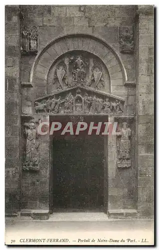 Ansichtskarte AK Clermont Ferrand Portail de Notre Dame du Port