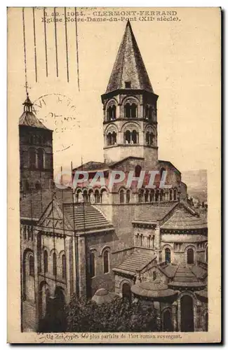 Cartes postales Clermont Ferrand Eglise Notre Dame du pont