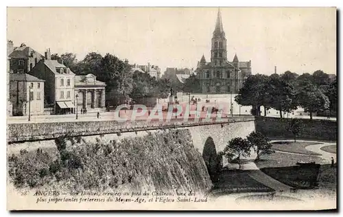 Cartes postales Angers La Statue du Roi Rene et Le Chateau