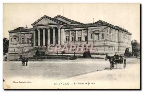 Cartes postales Angers Le Palais de Justice Attelage Cheval