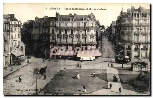 Cartes postales Angers Place du Ralliement Et Rue d Alsace