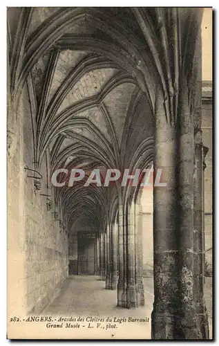 Cartes postales Angers Arcades Des Cloitres du Logis Barrault Grand musee