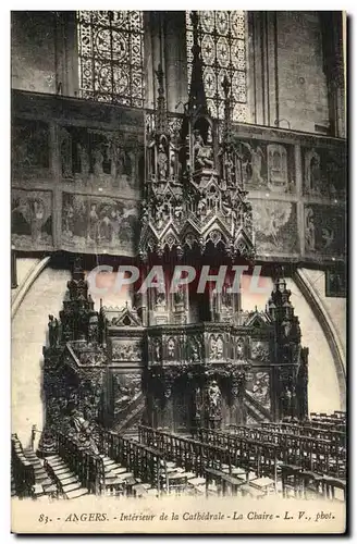 Cartes postales Angers Interieur de La Cathedrale La Chaire