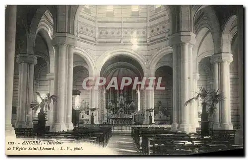 Cartes postales Angers Interieur de L Eglise Saint Leonard