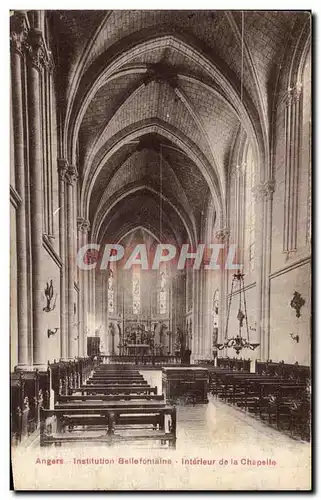 Cartes postales Angers Institution Bellefontaine Interieur de La Chapelle