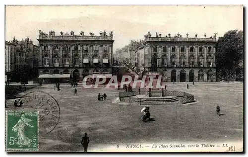 Cartes postales Nancy La Place Stanislas Vers Le Theatre