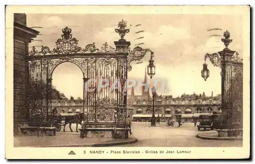 Cartes postales Nancy Place Stanistas Grilles De Jean Lamour