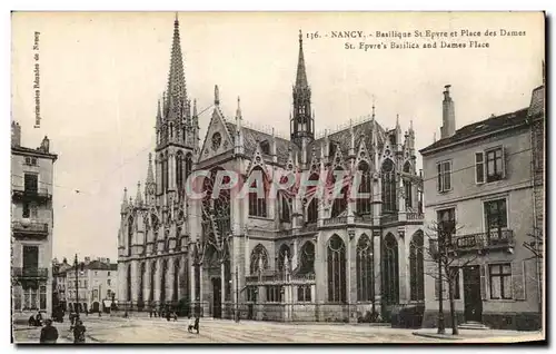 Cartes postales Nancy Basilique St Epvre et Place des Dames