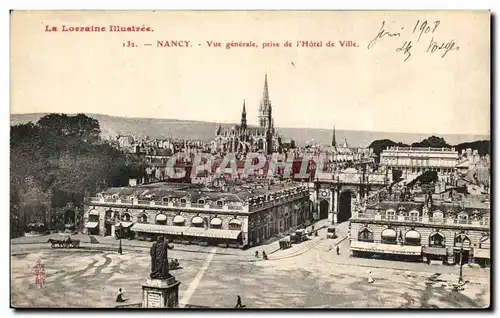 Cartes postales Nancy Vue Prise de L Hotel de Ville