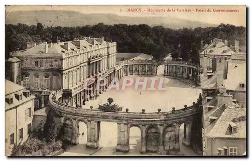 Cartes postales Nancy Hemicycle de La Carriere Palais du gouvernement