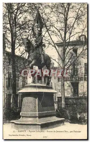 Cartes postales Nancy Square Lafayette Statue de Jeanne d Arc par Fremiet Enfants