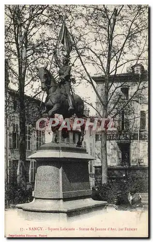 Ansichtskarte AK Nancy Square Lafayette Statue de Jeanne d arc par Fremier Enfants