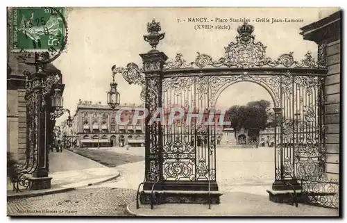 Cartes postales Nancy Place Stanislas Grille Jean Lamour