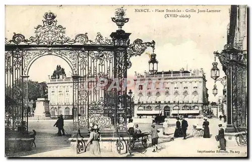 Cartes postales Nancy Place Stanislas Grille Jean Lamour