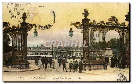 Cartes postales Nancy La Place Stanislas Grilles Jean Lamour Enfants