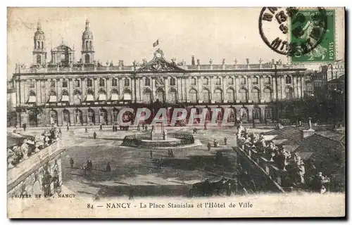 Cartes postales Nancy La Place Stanislas et l hotel de ville