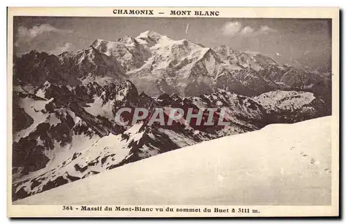 Ansichtskarte AK Chamonix Mont Blanc Massif du Mont Blanc Vu du Sommet Du Buet