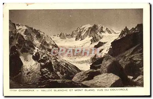 Cartes postales Chamonix Vallee Blanche Et Mont Blanc Vus Du Couverecle