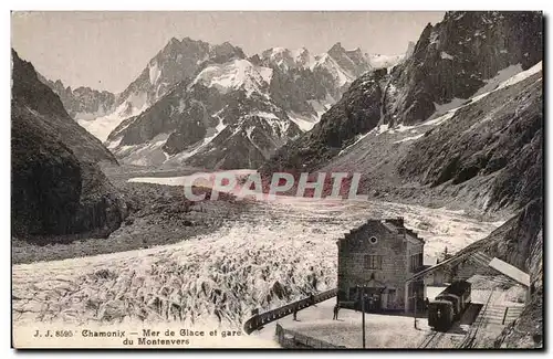 Ansichtskarte AK Chamonix Mer de Glace Et Gare Du Montenvers Train