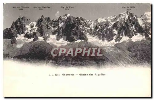 Cartes postales Chamonix Chaine Des Aiguilles