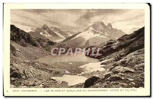 Cartes postales Chamonix Lac Blanc Et aiguilles Du Chardonnet Verte Et Du Dru