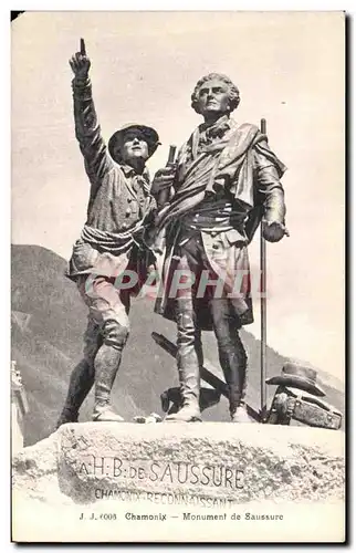 Ansichtskarte AK Chamonix Monument de Saussure Alpinisme