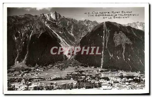 Cartes postales Chamonix Mont Blanc Vue Generale Teleferique et le Brevent