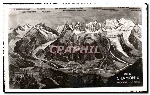 Cartes postales Chamonix Chaine Mt Blanc