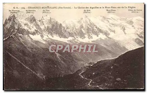 Cartes postales Chamonix mont Blanc La Chaine Flegere