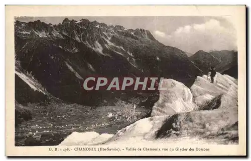 Cartes postales Chamonix Mont Blanc Vallee de Chamonix vue du glacier des Bossons