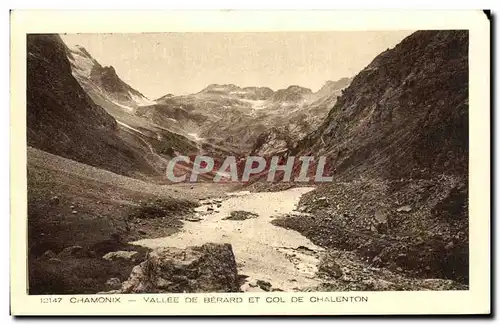 Cartes postales Chamonix Vallee De Berard Et Col De Chalenton