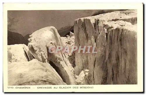 Ansichtskarte AK Chamonix Crevasse Au Glacier Des Bossons