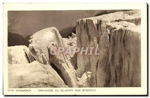 Cartes postales Chamonix Crevasse Au Glacier Des Bossons