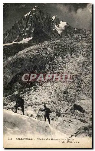 Cartes postales Chamonix Glacier des Bossons Aiguille du Midi alpinisme