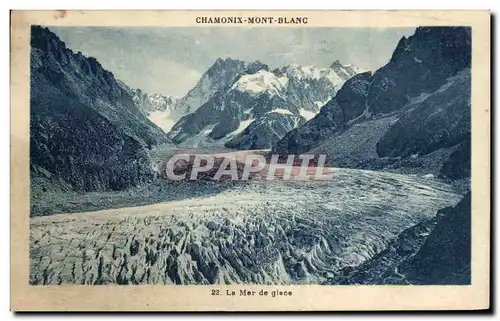 Cartes postales Chamonix La Mer de Glace