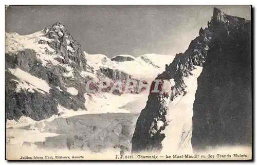 Cartes postales Chamonix Le Mont Maudit Vu des Grands Mulets