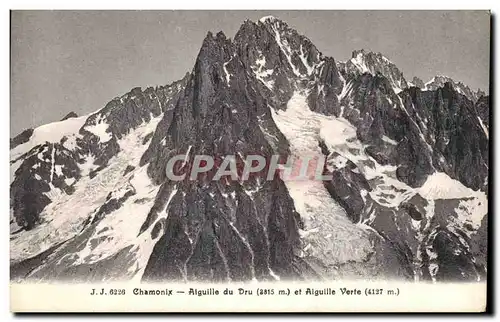 Cartes postales Chamonix Alguille du Dru et Aiguille Verte