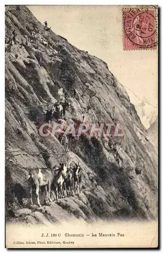 Cartes postales Chamonix Le Mauvais Pas Chevres Chevre