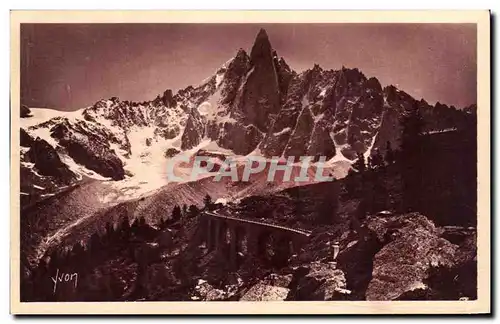 Cartes postales Chamonik Mont Blanc Massif de l aiguille du Dru vu du sentier conduisant a la mer de glace