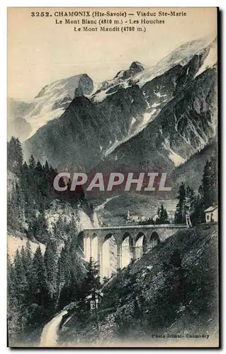 Cartes postales Chamonik Mont Blanc Viaduc Ste Marie Le Mont Blanc Les Houches Le Mont Maudit