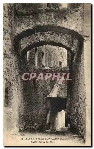 Cartes postales Albertville Conflans Vieille ruelle