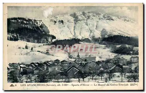 Cartes postales Les Avanchers Sports d Hiver Le Massif du Greve Tete