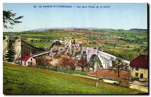 Ansichtskarte AK La Savoie Pittoresque Les Deux Ponts de la Caille