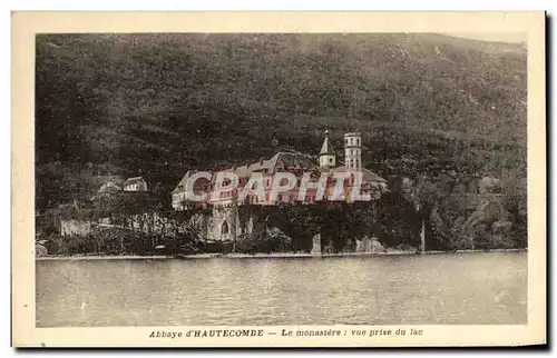 Ansichtskarte AK Abbaye d Hautecombe Le monastere Vue prise du lac