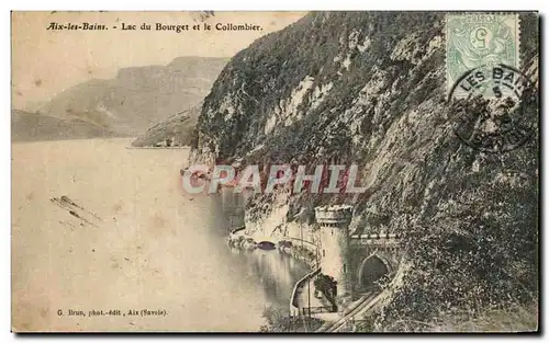 Cartes postales Aix les Bains Lac du Bourget et le Collombier