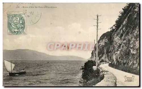 Cartes postales Route d Aix les Bains a Chindrieux Bateau