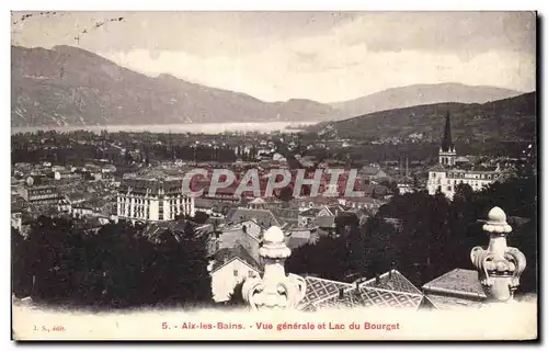 Cartes postales Aix les Bains Vue Generale et Lac Du Bourget