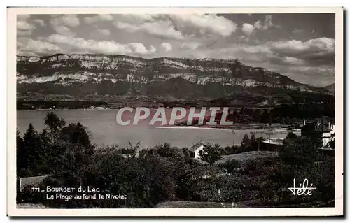 Cartes postales Aix les Bains Bourget du Lac La Plage Au Fond Le Nivolet