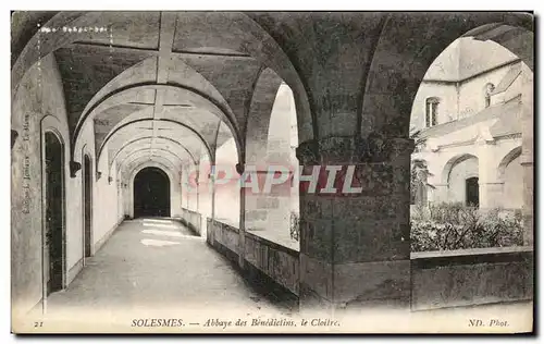 Ansichtskarte AK Solesmes Abbaye des Benediclins le Cloitre