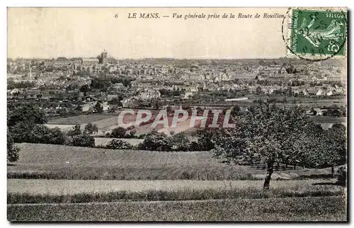 Cartes postales Le Mans Vue generale prise de la Route de Rouillon